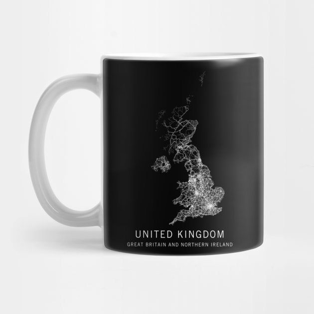 United Kingdom Road Map by ClarkStreetPress